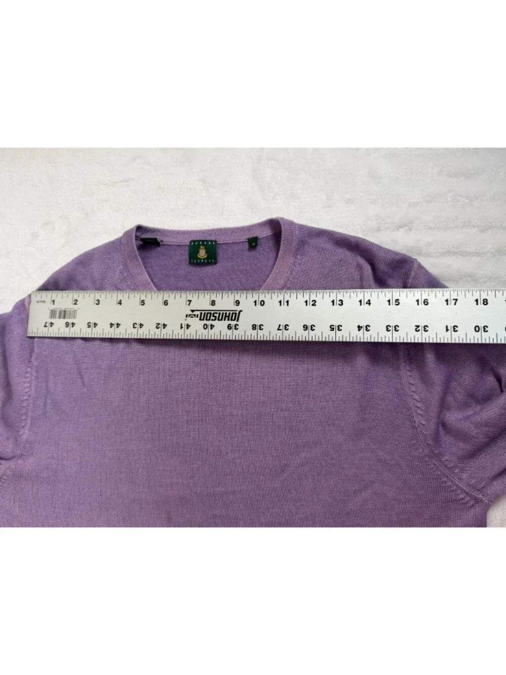 Robert Talbott Mens Sweater Purple Crewneck Merino Wool Cashmere Medium Pullover
